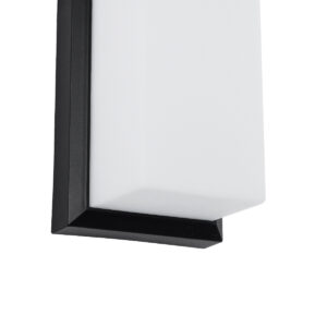 GLOBOSTAR® LOFT 60758 Φωτιστικό Τοίχου – Απλίκα Εσωτερικού/Εξωτερικού Χώρου LED 18W 1890lm 120° AC175-265V Αδιάβροχο IP65 – Πλαστικό Σώμα – Φυσικό λευκό 4500K – Μ24.5 x Π11 x Υ9.5cm – Μαύρο – Bridgelux Chip – 3 Χρόνια Εγγύηση
