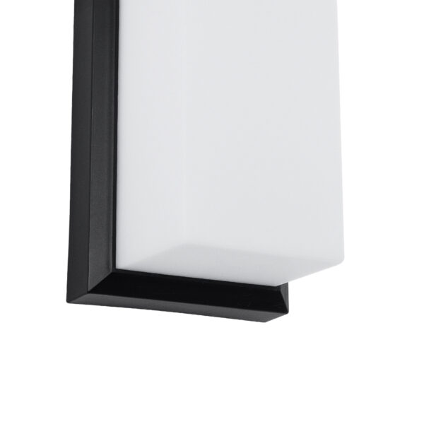 GLOBOSTAR® LOFT 60758 Φωτιστικό Τοίχου – Απλίκα Εσωτερικού/Εξωτερικού Χώρου LED 18W 1890lm 120° AC175-265V Αδιάβροχο IP65 – Πλαστικό Σώμα – Φυσικό λευκό 4500K – Μ24.5 x Π11 x Υ9.5cm – Μαύρο – Bridgelux Chip – 3 Χρόνια Εγγύηση