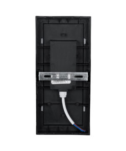 GLOBOSTAR® LOFT 60758 Φωτιστικό Τοίχου – Απλίκα Εσωτερικού/Εξωτερικού Χώρου LED 18W 1890lm 120° AC175-265V Αδιάβροχο IP65 – Πλαστικό Σώμα – Φυσικό λευκό 4500K – Μ24.5 x Π11 x Υ9.5cm – Μαύρο – Bridgelux Chip – 3 Χρόνια Εγγύηση