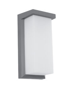 GLOBOSTAR® LOFT 60759 Φωτιστικό Τοίχου – Απλίκα Εσωτερικού/Εξωτερικού Χώρου LED 18W 1890lm 120° AC175-265V Αδιάβροχο IP65 – Πλαστικό Σώμα – Φυσικό λευκό 4500K – Μ24.5 x Π11 x Υ9.5cm – Γκρι – Bridgelux Chip – 3 Χρόνια Εγγύηση