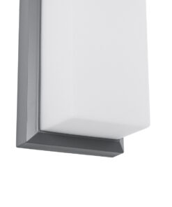 GLOBOSTAR® LOFT 60759 Φωτιστικό Τοίχου – Απλίκα Εσωτερικού/Εξωτερικού Χώρου LED 18W 1890lm 120° AC175-265V Αδιάβροχο IP65 – Πλαστικό Σώμα – Φυσικό λευκό 4500K – Μ24.5 x Π11 x Υ9.5cm – Γκρι – Bridgelux Chip – 3 Χρόνια Εγγύηση