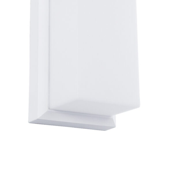 GLOBOSTAR® LOFT 60760 Φωτιστικό Τοίχου – Απλίκα Εσωτερικού/Εξωτερικού Χώρου LED 18W 1890lm 120° AC175-265V Αδιάβροχο IP65 – Πλαστικό Σώμα – Φυσικό λευκό 4500K – Μ24.5 x Π11 x Υ9.5cm – Λευκό – Bridgelux Chip – 3 Χρόνια Εγγύηση