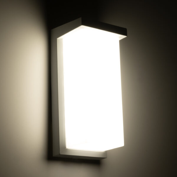 GLOBOSTAR® LOFT 60760 Φωτιστικό Τοίχου – Απλίκα Εσωτερικού/Εξωτερικού Χώρου LED 18W 1890lm 120° AC175-265V Αδιάβροχο IP65 – Πλαστικό Σώμα – Φυσικό λευκό 4500K – Μ24.5 x Π11 x Υ9.5cm – Λευκό – Bridgelux Chip – 3 Χρόνια Εγγύηση