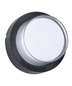 GLOBOSTAR® NEXUS 60761 Φωτιστικό Τοίχου – Απλίκα Εσωτερικού/Εξωτερικού Χώρου LED 10W 1050lm 120° AC175-265V Αδιάβροχο IP65 – Πλαστικό Σώμα – Φυσικό λευκό 4500K – Φ17 x Υ9cm – Μαύρο – Bridgelux Chip – 3 Χρόνια Εγγύηση