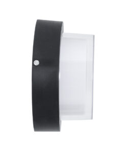 GLOBOSTAR® NEXUS 60761 Φωτιστικό Τοίχου – Απλίκα Εσωτερικού/Εξωτερικού Χώρου LED 10W 1050lm 120° AC175-265V Αδιάβροχο IP65 – Πλαστικό Σώμα – Φυσικό λευκό 4500K – Φ17 x Υ9cm – Μαύρο – Bridgelux Chip – 3 Χρόνια Εγγύηση