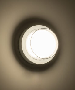 GLOBOSTAR® NEXUS 60763 Φωτιστικό Τοίχου – Απλίκα Εσωτερικού/Εξωτερικού Χώρου LED 10W 1050lm 120° AC175-265V Αδιάβροχο IP65 – Πλαστικό Σώμα – Φυσικό λευκό 4500K – Φ17 x Υ9cm – Λευκό – Bridgelux Chip – 3 Χρόνια Εγγύηση