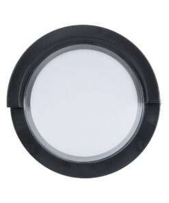 GLOBOSTAR® APEX 60764 Φωτιστικό Τοίχου – Απλίκα Εσωτερικού/Εξωτερικού Χώρου LED 10W 1050lm 120° AC175-265V Αδιάβροχο IP65 – Πλαστικό Σώμα – Φυσικό λευκό 4500K – Φ17 x Υ9cm – Μαύρο – Bridgelux Chip – 3 Χρόνια Εγγύηση