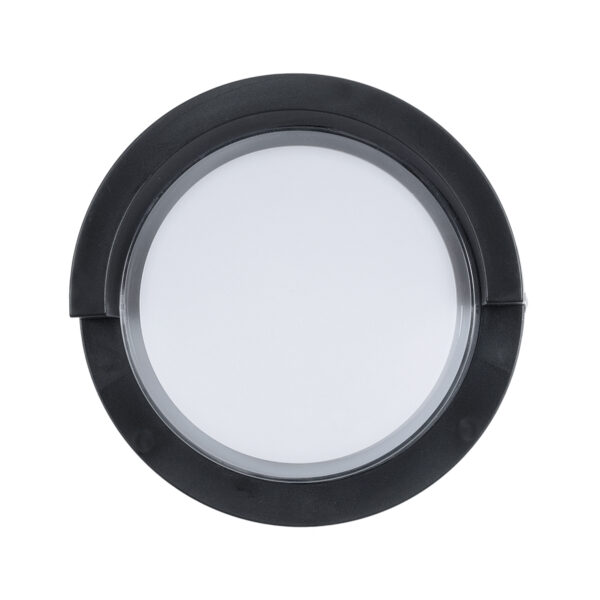 GLOBOSTAR® APEX 60764 Φωτιστικό Τοίχου – Απλίκα Εσωτερικού/Εξωτερικού Χώρου LED 10W 1050lm 120° AC175-265V Αδιάβροχο IP65 – Πλαστικό Σώμα – Φυσικό λευκό 4500K – Φ17 x Υ9cm – Μαύρο – Bridgelux Chip – 3 Χρόνια Εγγύηση