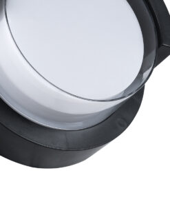 GLOBOSTAR® APEX 60764 Φωτιστικό Τοίχου – Απλίκα Εσωτερικού/Εξωτερικού Χώρου LED 10W 1050lm 120° AC175-265V Αδιάβροχο IP65 – Πλαστικό Σώμα – Φυσικό λευκό 4500K – Φ17 x Υ9cm – Μαύρο – Bridgelux Chip – 3 Χρόνια Εγγύηση