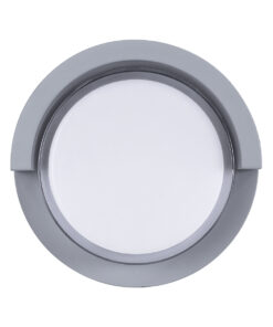 GLOBOSTAR® APEX 60765 Φωτιστικό Τοίχου – Απλίκα Εσωτερικού/Εξωτερικού Χώρου LED 10W 1050lm 120° AC175-265V Αδιάβροχο IP65 – Πλαστικό Σώμα – Φυσικό λευκό 4500K – Φ17 x Υ9cm – Γκρι – Bridgelux Chip – 3 Χρόνια Εγγύηση