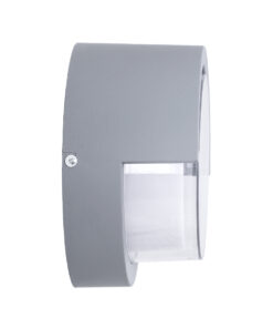 GLOBOSTAR® APEX 60765 Φωτιστικό Τοίχου – Απλίκα Εσωτερικού/Εξωτερικού Χώρου LED 10W 1050lm 120° AC175-265V Αδιάβροχο IP65 – Πλαστικό Σώμα – Φυσικό λευκό 4500K – Φ17 x Υ9cm – Γκρι – Bridgelux Chip – 3 Χρόνια Εγγύηση