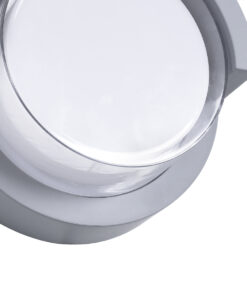 GLOBOSTAR® APEX 60765 Φωτιστικό Τοίχου – Απλίκα Εσωτερικού/Εξωτερικού Χώρου LED 10W 1050lm 120° AC175-265V Αδιάβροχο IP65 – Πλαστικό Σώμα – Φυσικό λευκό 4500K – Φ17 x Υ9cm – Γκρι – Bridgelux Chip – 3 Χρόνια Εγγύηση