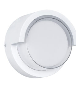 GLOBOSTAR® APEX 60766 Φωτιστικό Τοίχου – Απλίκα Εσωτερικού/Εξωτερικού Χώρου LED 10W 1050lm 120° AC175-265V Αδιάβροχο IP65 – Πλαστικό Σώμα – Φυσικό λευκό 4500K – Φ17 x Υ9cm – Λευκό – Bridgelux Chip – 3 Χρόνια Εγγύηση