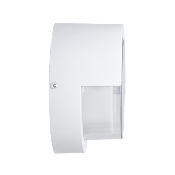 GLOBOSTAR® APEX 60766 Φωτιστικό Τοίχου – Απλίκα Εσωτερικού/Εξωτερικού Χώρου LED 10W 1050lm 120° AC175-265V Αδιάβροχο IP65 – Πλαστικό Σώμα – Φυσικό λευκό 4500K – Φ17 x Υ9cm – Λευκό – Bridgelux Chip – 3 Χρόνια Εγγύηση