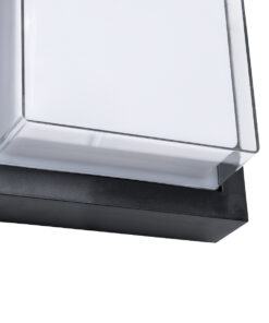 GLOBOSTAR® NEXUS 60767 Φωτιστικό Τοίχου – Απλίκα Εσωτερικού/Εξωτερικού Χώρου LED 10W 1050lm 120° AC175-265V Αδιάβροχο IP65 – Πλαστικό Σώμα – Φυσικό λευκό 4500K – Μ17 x Π17 x Υ9cm – Μαύρο – Bridgelux Chip – 3 Χρόνια Εγγύηση