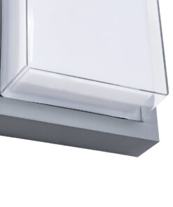 GLOBOSTAR® NEXUS 60768 Φωτιστικό Τοίχου – Απλίκα Εσωτερικού/Εξωτερικού Χώρου LED 10W 1050lm 120° AC175-265V Αδιάβροχο IP65 – Πλαστικό Σώμα – Φυσικό λευκό 4500K – Μ17 x Π17 x Υ9cm – Γκρι – Bridgelux Chip – 3 Χρόνια Εγγύηση