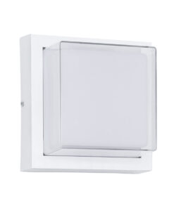 GLOBOSTAR® NEXUS 60769 Φωτιστικό Τοίχου – Απλίκα Εσωτερικού/Εξωτερικού Χώρου LED 10W 1050lm 120° AC175-265V Αδιάβροχο IP65 – Πλαστικό Σώμα – Φυσικό λευκό 4500K – Μ17 x Π17 x Υ9cm – Λευκό – Bridgelux Chip – 3 Χρόνια Εγγύηση