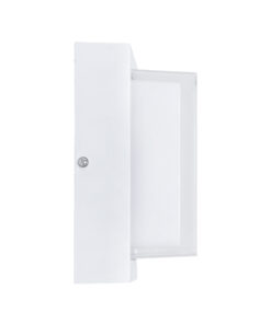 GLOBOSTAR® NEXUS 60769 Φωτιστικό Τοίχου – Απλίκα Εσωτερικού/Εξωτερικού Χώρου LED 10W 1050lm 120° AC175-265V Αδιάβροχο IP65 – Πλαστικό Σώμα – Φυσικό λευκό 4500K – Μ17 x Π17 x Υ9cm – Λευκό – Bridgelux Chip – 3 Χρόνια Εγγύηση