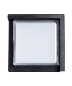 GLOBOSTAR® APEX 60770 Φωτιστικό Τοίχου – Απλίκα Εσωτερικού/Εξωτερικού Χώρου LED 10W 1050lm 120° AC175-265V Αδιάβροχο IP65 – Πλαστικό Σώμα – Φυσικό λευκό 4500K – Μ17 x Π17 x Υ9cm – Μαύρο – Bridgelux Chip – 3 Χρόνια Εγγύηση