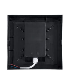 GLOBOSTAR® APEX 60770 Φωτιστικό Τοίχου – Απλίκα Εσωτερικού/Εξωτερικού Χώρου LED 10W 1050lm 120° AC175-265V Αδιάβροχο IP65 – Πλαστικό Σώμα – Φυσικό λευκό 4500K – Μ17 x Π17 x Υ9cm – Μαύρο – Bridgelux Chip – 3 Χρόνια Εγγύηση