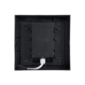 GLOBOSTAR® APEX 60770 Φωτιστικό Τοίχου – Απλίκα Εσωτερικού/Εξωτερικού Χώρου LED 10W 1050lm 120° AC175-265V Αδιάβροχο IP65 – Πλαστικό Σώμα – Φυσικό λευκό 4500K – Μ17 x Π17 x Υ9cm – Μαύρο – Bridgelux Chip – 3 Χρόνια Εγγύηση