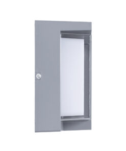 GLOBOSTAR® APEX 60771 Φωτιστικό Τοίχου – Απλίκα Εσωτερικού/Εξωτερικού Χώρου LED 10W 1050lm 120° AC175-265V Αδιάβροχο IP65 – Πλαστικό Σώμα – Φυσικό λευκό 4500K – Μ17 x Π17 x Υ9cm – Γκρι – Bridgelux Chip – 3 Χρόνια Εγγύηση