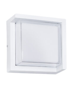 GLOBOSTAR® APEX 60772 Φωτιστικό Τοίχου – Απλίκα Εσωτερικού/Εξωτερικού Χώρου LED 10W 1050lm 120° AC175-265V Αδιάβροχο IP65 – Πλαστικό Σώμα – Φυσικό λευκό 4500K – Μ17 x Π17 x Υ9cm – Λευκό – Bridgelux Chip – 3 Χρόνια Εγγύηση