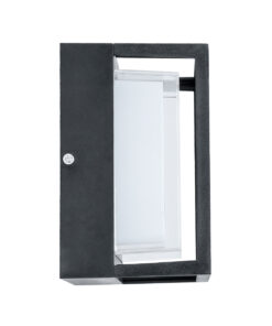 GLOBOSTAR® MAJESTIC 60773 Φωτιστικό Τοίχου – Απλίκα Εσωτερικού/Εξωτερικού Χώρου LED 10W 1050lm 120° AC175-265V Αδιάβροχο IP65 – Πλαστικό Σώμα – Φυσικό λευκό 4500K – Μ17 x Π17 x Υ9cm – Μαύρο – Bridgelux Chip – 3 Χρόνια Εγγύηση