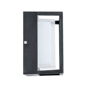 GLOBOSTAR® MAJESTIC 60773 Φωτιστικό Τοίχου – Απλίκα Εσωτερικού/Εξωτερικού Χώρου LED 10W 1050lm 120° AC175-265V Αδιάβροχο IP65 – Πλαστικό Σώμα – Φυσικό λευκό 4500K – Μ17 x Π17 x Υ9cm – Μαύρο – Bridgelux Chip – 3 Χρόνια Εγγύηση
