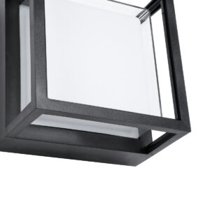 GLOBOSTAR® MAJESTIC 60773 Φωτιστικό Τοίχου – Απλίκα Εσωτερικού/Εξωτερικού Χώρου LED 10W 1050lm 120° AC175-265V Αδιάβροχο IP65 – Πλαστικό Σώμα – Φυσικό λευκό 4500K – Μ17 x Π17 x Υ9cm – Μαύρο – Bridgelux Chip – 3 Χρόνια Εγγύηση