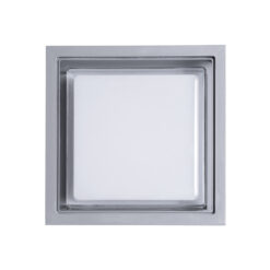 GLOBOSTAR® MAJESTIC 60774 Φωτιστικό Τοίχου – Απλίκα Εσωτερικού/Εξωτερικού Χώρου LED 10W 1050lm 120° AC175-265V Αδιάβροχο IP65 – Πλαστικό Σώμα – Φυσικό λευκό 4500K – Μ17 x Π17 x Υ9cm – Γκρι – Bridgelux Chip – 3 Χρόνια Εγγύηση