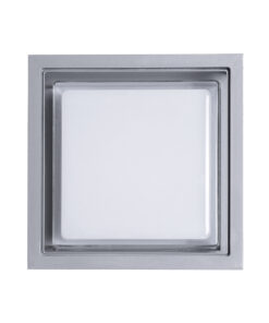 GLOBOSTAR® MAJESTIC 60774 Φωτιστικό Τοίχου – Απλίκα Εσωτερικού/Εξωτερικού Χώρου LED 10W 1050lm 120° AC175-265V Αδιάβροχο IP65 – Πλαστικό Σώμα – Φυσικό λευκό 4500K – Μ17 x Π17 x Υ9cm – Γκρι – Bridgelux Chip – 3 Χρόνια Εγγύηση