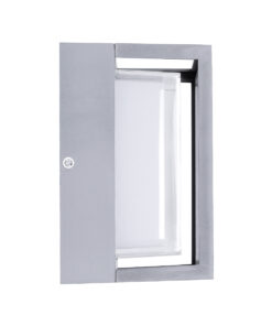 GLOBOSTAR® MAJESTIC 60774 Φωτιστικό Τοίχου – Απλίκα Εσωτερικού/Εξωτερικού Χώρου LED 10W 1050lm 120° AC175-265V Αδιάβροχο IP65 – Πλαστικό Σώμα – Φυσικό λευκό 4500K – Μ17 x Π17 x Υ9cm – Γκρι – Bridgelux Chip – 3 Χρόνια Εγγύηση