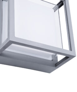 GLOBOSTAR® MAJESTIC 60774 Φωτιστικό Τοίχου – Απλίκα Εσωτερικού/Εξωτερικού Χώρου LED 10W 1050lm 120° AC175-265V Αδιάβροχο IP65 – Πλαστικό Σώμα – Φυσικό λευκό 4500K – Μ17 x Π17 x Υ9cm – Γκρι – Bridgelux Chip – 3 Χρόνια Εγγύηση