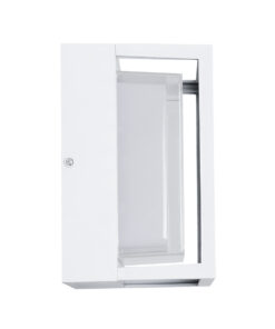 GLOBOSTAR® MAJESTIC 60775 Φωτιστικό Τοίχου – Απλίκα Εσωτερικού/Εξωτερικού Χώρου LED 10W 1050lm 120° AC175-265V Αδιάβροχο IP65 – Πλαστικό Σώμα – Φυσικό λευκό 4500K – Μ17 x Π17 x Υ9cm – Λευκό – Bridgelux Chip – 3 Χρόνια Εγγύηση