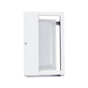 GLOBOSTAR® MAJESTIC 60775 Φωτιστικό Τοίχου – Απλίκα Εσωτερικού/Εξωτερικού Χώρου LED 10W 1050lm 120° AC175-265V Αδιάβροχο IP65 – Πλαστικό Σώμα – Φυσικό λευκό 4500K – Μ17 x Π17 x Υ9cm – Λευκό – Bridgelux Chip – 3 Χρόνια Εγγύηση