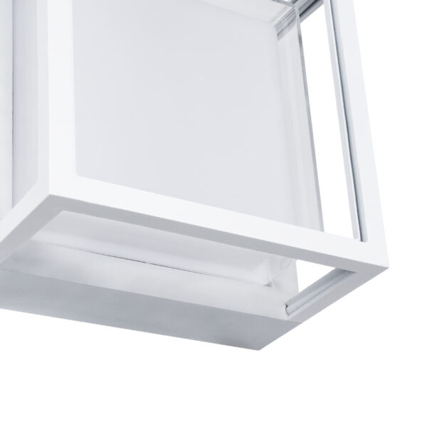GLOBOSTAR® MAJESTIC 60775 Φωτιστικό Τοίχου – Απλίκα Εσωτερικού/Εξωτερικού Χώρου LED 10W 1050lm 120° AC175-265V Αδιάβροχο IP65 – Πλαστικό Σώμα – Φυσικό λευκό 4500K – Μ17 x Π17 x Υ9cm – Λευκό – Bridgelux Chip – 3 Χρόνια Εγγύηση