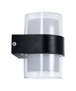 GLOBOSTAR® EMPIRE 60776 Φωτιστικό Τοίχου – Απλίκα Εσωτερικού/Εξωτερικού Χώρου LED 10W 1050lm 120° AC175-265V Αδιάβροχο IP65 – Πλαστικό Σώμα – Φυσικό λευκό 4500K – M10 x Π11 x Υ13.5cm – Μαύρο – Bridgelux Chip – 3 Χρόνια Εγγύηση