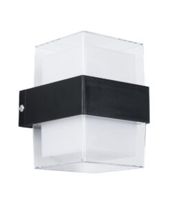 GLOBOSTAR® EMPIRE 60779 Φωτιστικό Τοίχου – Απλίκα Εσωτερικού/Εξωτερικού Χώρου LED 10W 1050lm 120° AC175-265V Αδιάβροχο IP65 – Πλαστικό Σώμα – Θερμό λευκό 2700K – Μ10.5 x Π9 x Υ13cm – Μαύρο – Bridgelux Chip – 3 Χρόνια Εγγύηση