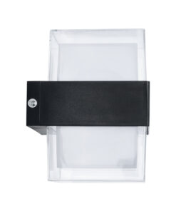 GLOBOSTAR® EMPIRE 60779 Φωτιστικό Τοίχου – Απλίκα Εσωτερικού/Εξωτερικού Χώρου LED 10W 1050lm 120° AC175-265V Αδιάβροχο IP65 – Πλαστικό Σώμα – Θερμό λευκό 2700K – Μ10.5 x Π9 x Υ13cm – Μαύρο – Bridgelux Chip – 3 Χρόνια Εγγύηση