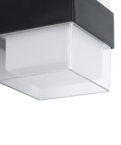 GLOBOSTAR® EMPIRE 60779 Φωτιστικό Τοίχου – Απλίκα Εσωτερικού/Εξωτερικού Χώρου LED 10W 1050lm 120° AC175-265V Αδιάβροχο IP65 – Πλαστικό Σώμα – Θερμό λευκό 2700K – Μ10.5 x Π9 x Υ13cm – Μαύρο – Bridgelux Chip – 3 Χρόνια Εγγύηση