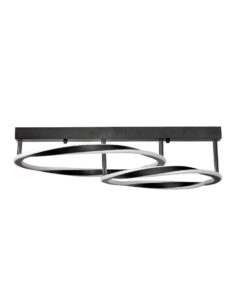InLight Φωτιστικό Οροφής  LED 90W 3CCT (by switch on base) σε μαύρο χρώμα D:70cm (6078-BL)