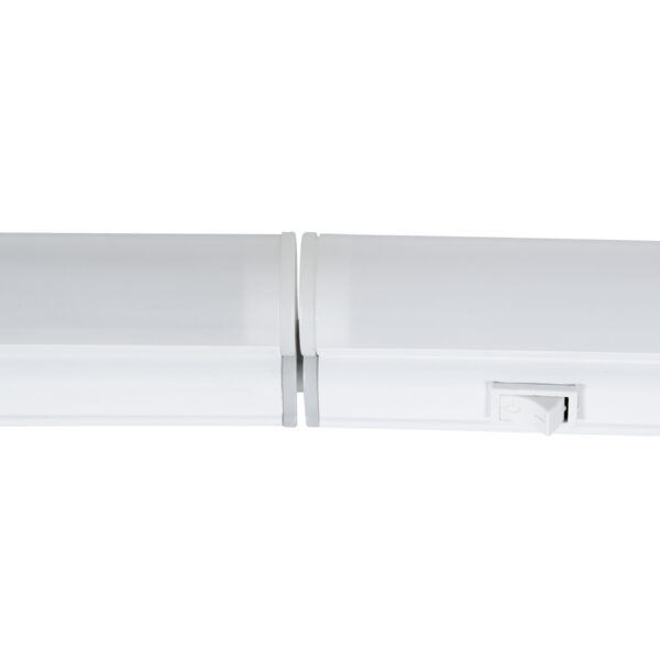 GloboStar® TUBO 60791 Γραμμικό Φωτιστικό Οροφής Linear LED Τύπου T5 Επεκτεινόμενο 18W 1764lm 180° AC 220-240V IP20 Πάγκου Κουζίνας με Διακόπτη On/Off Μ120 x Π2.2 x Υ3.5cm Φυσικό Λευκό 4500K – Λευκό – 3 Years Warranty