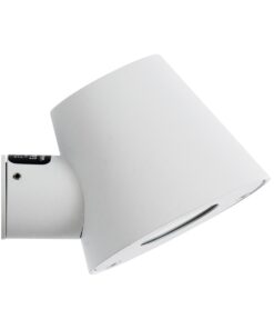 GloboStar® GARDENIA 60793 Φωτιστικό Τοίχου – Απλίκα Αρχιτεκτονικού Φωτισμού Εσωτερικού/Εξωτερικού Χώρου Up or Down Μονόφωτο 1 x GU10 AC220-240V Αδιάβροχο IP65 – Σώμα Αλουμινίου & Tempered Glass – Μ9.5 x Π13 x Υ7.7cm – Λευκό – 5 Years Warranty