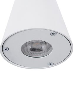 GloboStar® GARDENIA 60793 Φωτιστικό Τοίχου – Απλίκα Αρχιτεκτονικού Φωτισμού Εσωτερικού/Εξωτερικού Χώρου Up or Down Μονόφωτο 1 x GU10 AC220-240V Αδιάβροχο IP65 – Σώμα Αλουμινίου & Tempered Glass – Μ9.5 x Π13 x Υ7.7cm – Λευκό – 5 Years Warranty