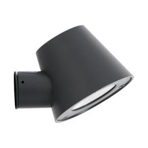 GloboStar® GARDENIA 60794 Φωτιστικό Τοίχου – Απλίκα Αρχιτεκτονικού Φωτισμού Εσωτερικού/Εξωτερικού Χώρου Up or Down Μονόφωτο 1 x GU10 AC220-240V Αδιάβροχο IP65 – Σώμα Αλουμινίου & Tempered Glass – Μ9.5 x Π13 x Υ7.7cm – Γκρι Ανθρακί – 5 Years Warranty