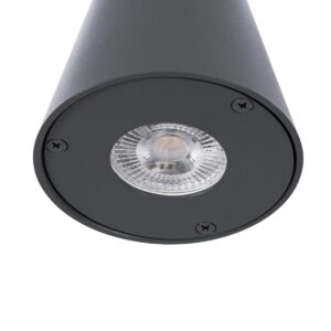 GloboStar® GARDENIA 60794 Φωτιστικό Τοίχου – Απλίκα Αρχιτεκτονικού Φωτισμού Εσωτερικού/Εξωτερικού Χώρου Up or Down Μονόφωτο 1 x GU10 AC220-240V Αδιάβροχο IP65 – Σώμα Αλουμινίου & Tempered Glass – Μ9.5 x Π13 x Υ7.7cm – Γκρι Ανθρακί – 5 Years Warranty