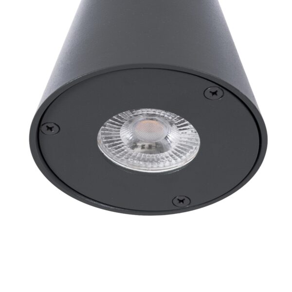 GloboStar® GARDENIA 60794 Φωτιστικό Τοίχου – Απλίκα Αρχιτεκτονικού Φωτισμού Εσωτερικού/Εξωτερικού Χώρου Up or Down Μονόφωτο 1 x GU10 AC220-240V Αδιάβροχο IP65 – Σώμα Αλουμινίου & Tempered Glass – Μ9.5 x Π13 x Υ7.7cm – Γκρι Ανθρακί – 5 Years Warranty