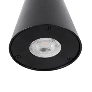 GloboStar® GARDENIA 60795 Φωτιστικό Τοίχου – Απλίκα Αρχιτεκτονικού Φωτισμού Εσωτερικού/Εξωτερικού Χώρου Up or Down Μονόφωτο 1 x GU10 AC220-240V Αδιάβροχο IP65 – Σώμα Αλουμινίου & Tempered Glass – Μ9.5 x Π13 x Υ7.7cm – Μαύρο – 5 Years Warranty