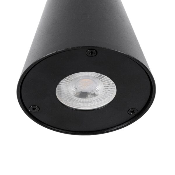 GloboStar® GARDENIA 60795 Φωτιστικό Τοίχου – Απλίκα Αρχιτεκτονικού Φωτισμού Εσωτερικού/Εξωτερικού Χώρου Up or Down Μονόφωτο 1 x GU10 AC220-240V Αδιάβροχο IP65 – Σώμα Αλουμινίου & Tempered Glass – Μ9.5 x Π13 x Υ7.7cm – Μαύρο – 5 Years Warranty